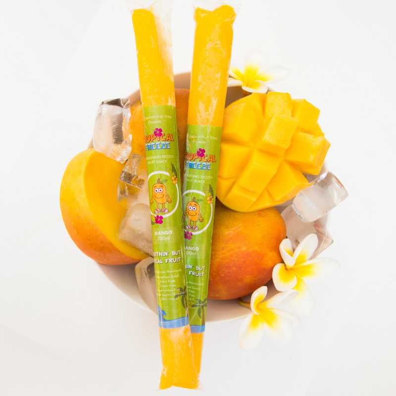 Mango Tropical Freeze frozen ice blocks.